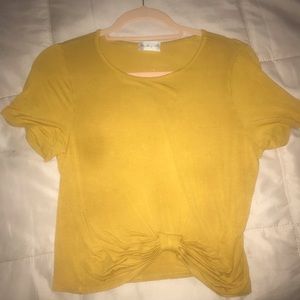 Yellow knotted top